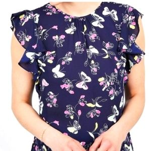 ModCloth | Equal Reaction Butterfly Ruffled Top